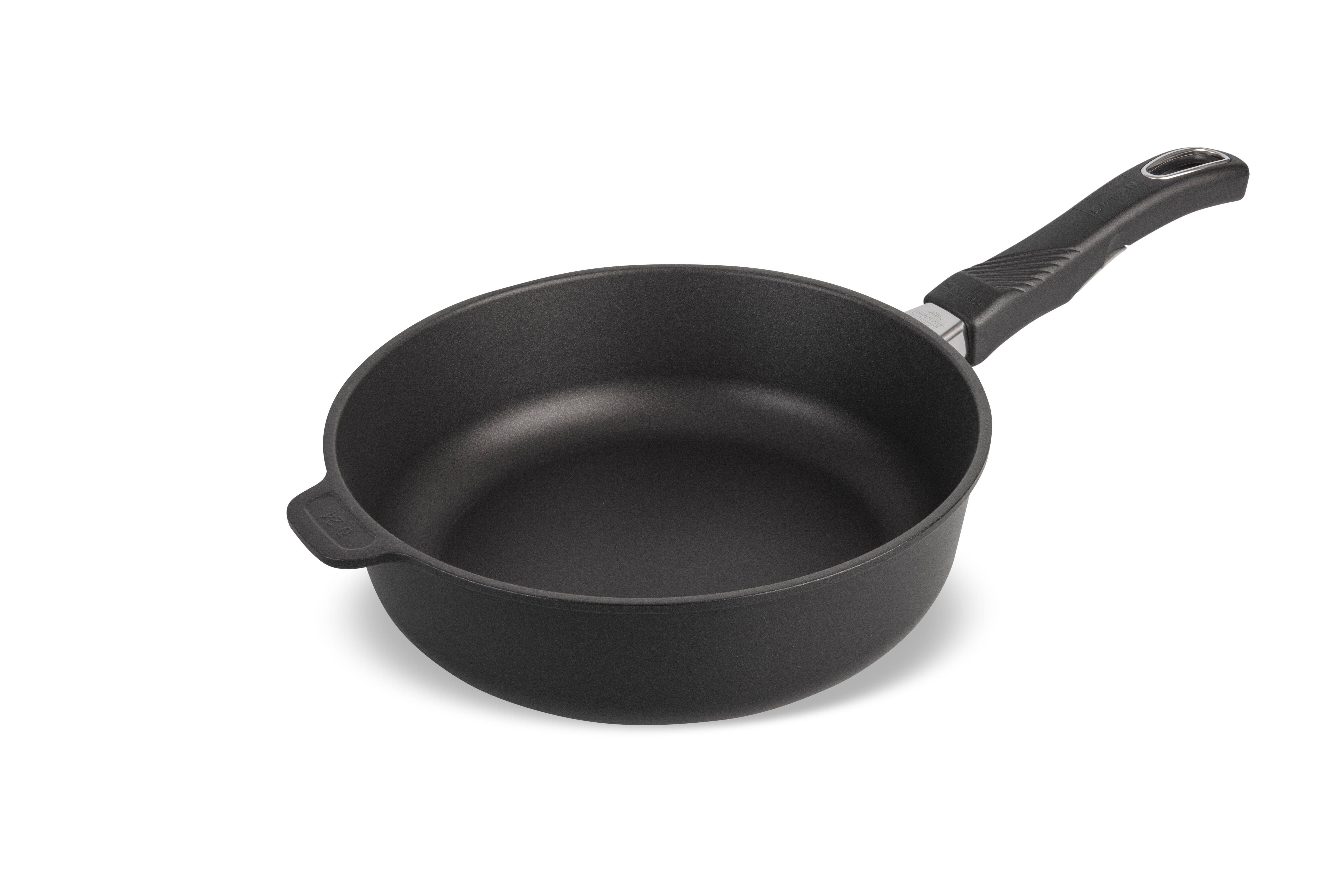 Aluguss Hochrand Bratpfanne, D=24cm, H=7cm, abnehmbarer Griff (Premium)