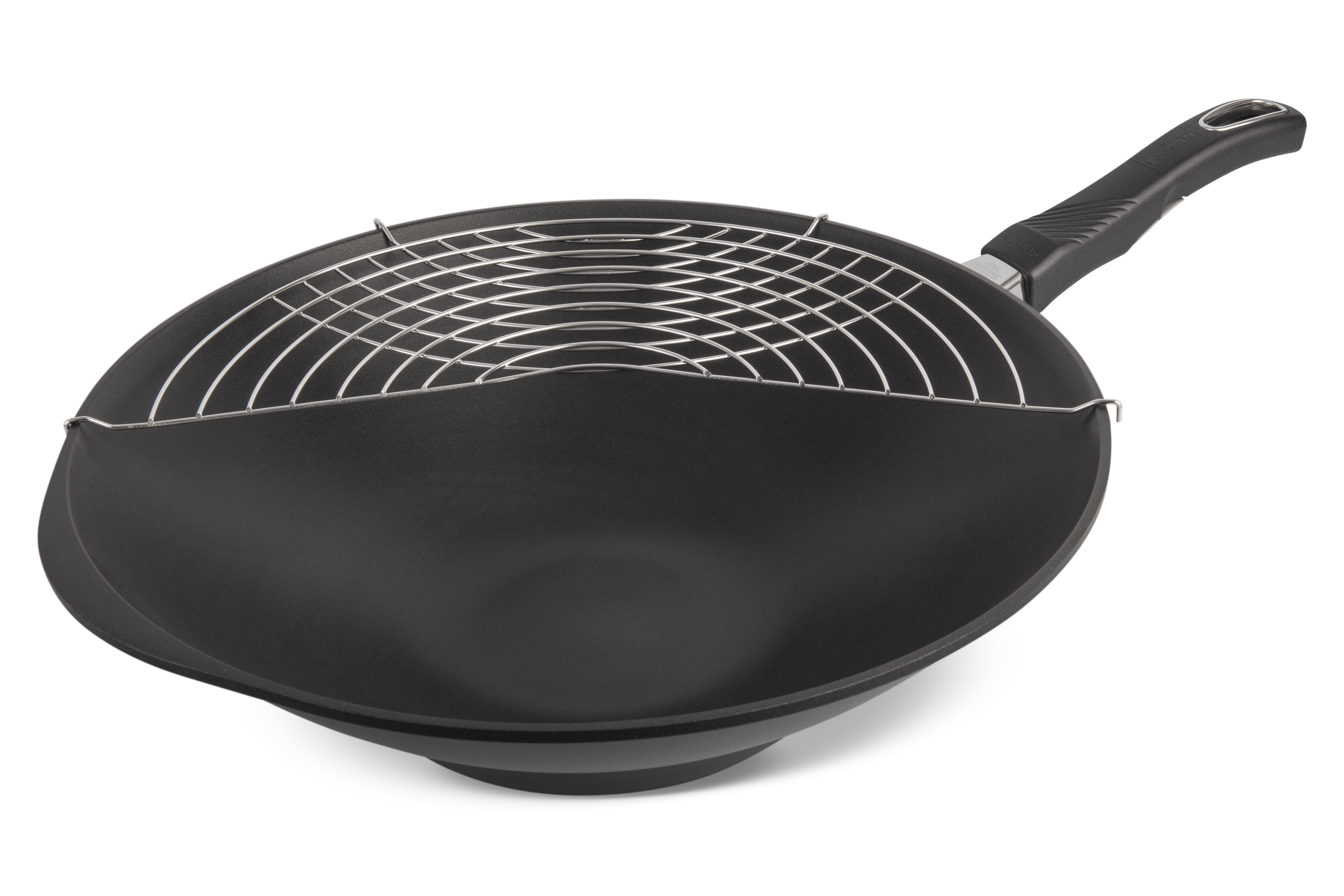 Gastrolux BIOTAN PLUS Wok 36 cm, Premium (abnehmbarer Griff), Ceran, Gas, Elektro