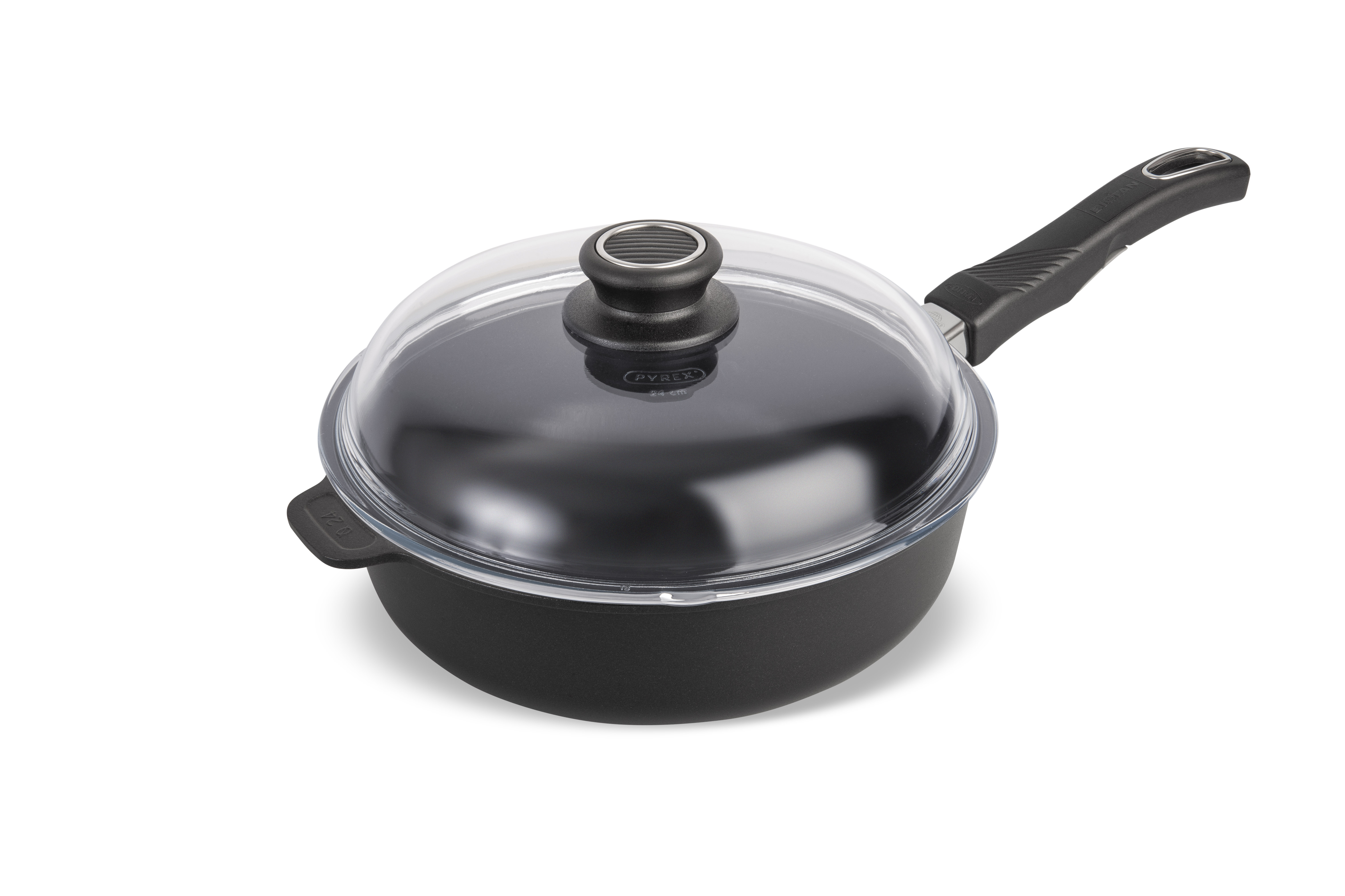 Gastrolux BIOTAN PLUS Hochrandpfanne 24 cm, Premium (abnehmbarer Griff), Ceran, Gas, Elektro