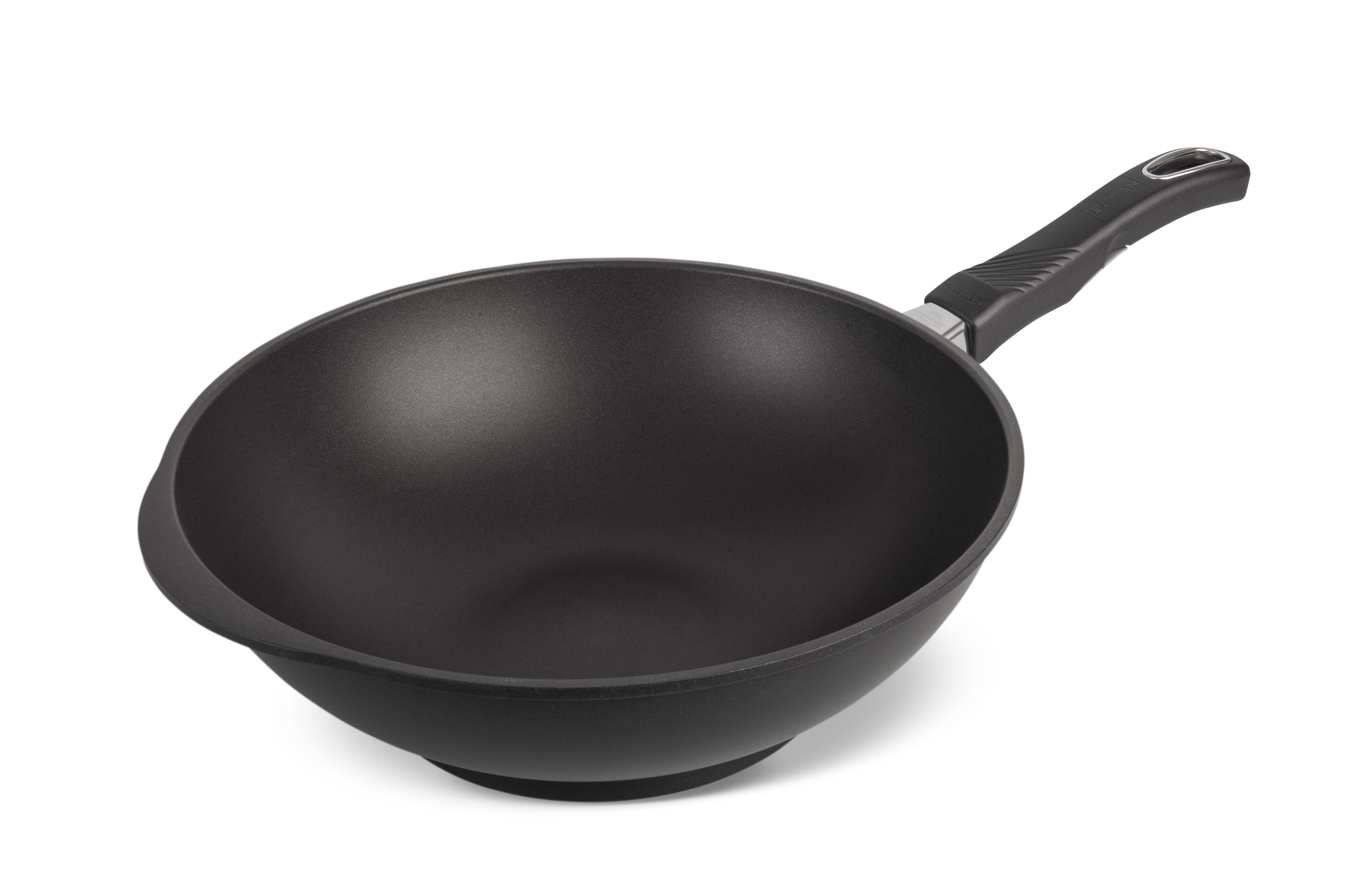 Aluguss Wok, D=30cm, H=10cm, abnehmbarer Griff (Premium)