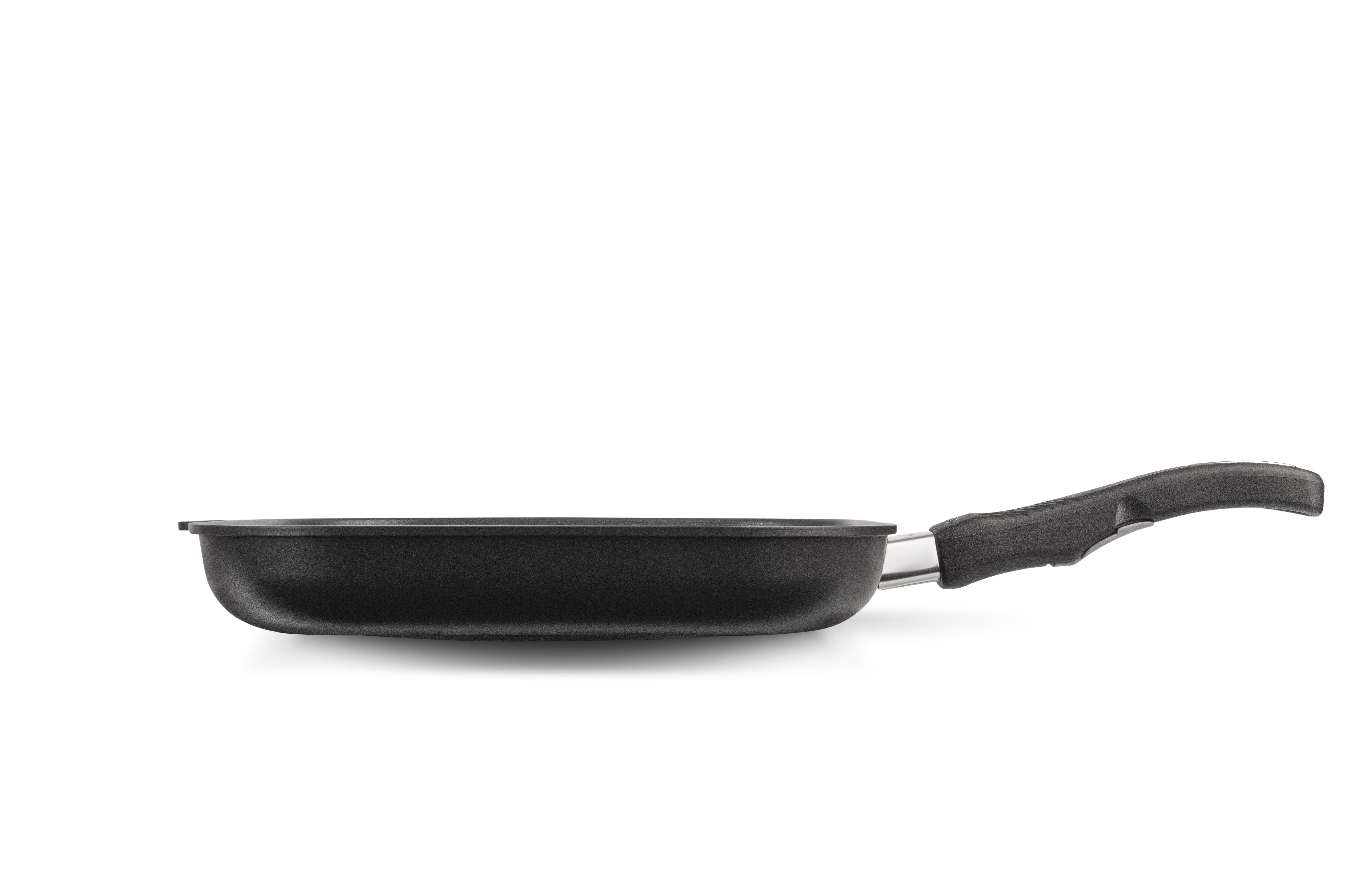 Grillpfanne 28x28cm, H=4cm, abnehmbarer Griff (Premium)