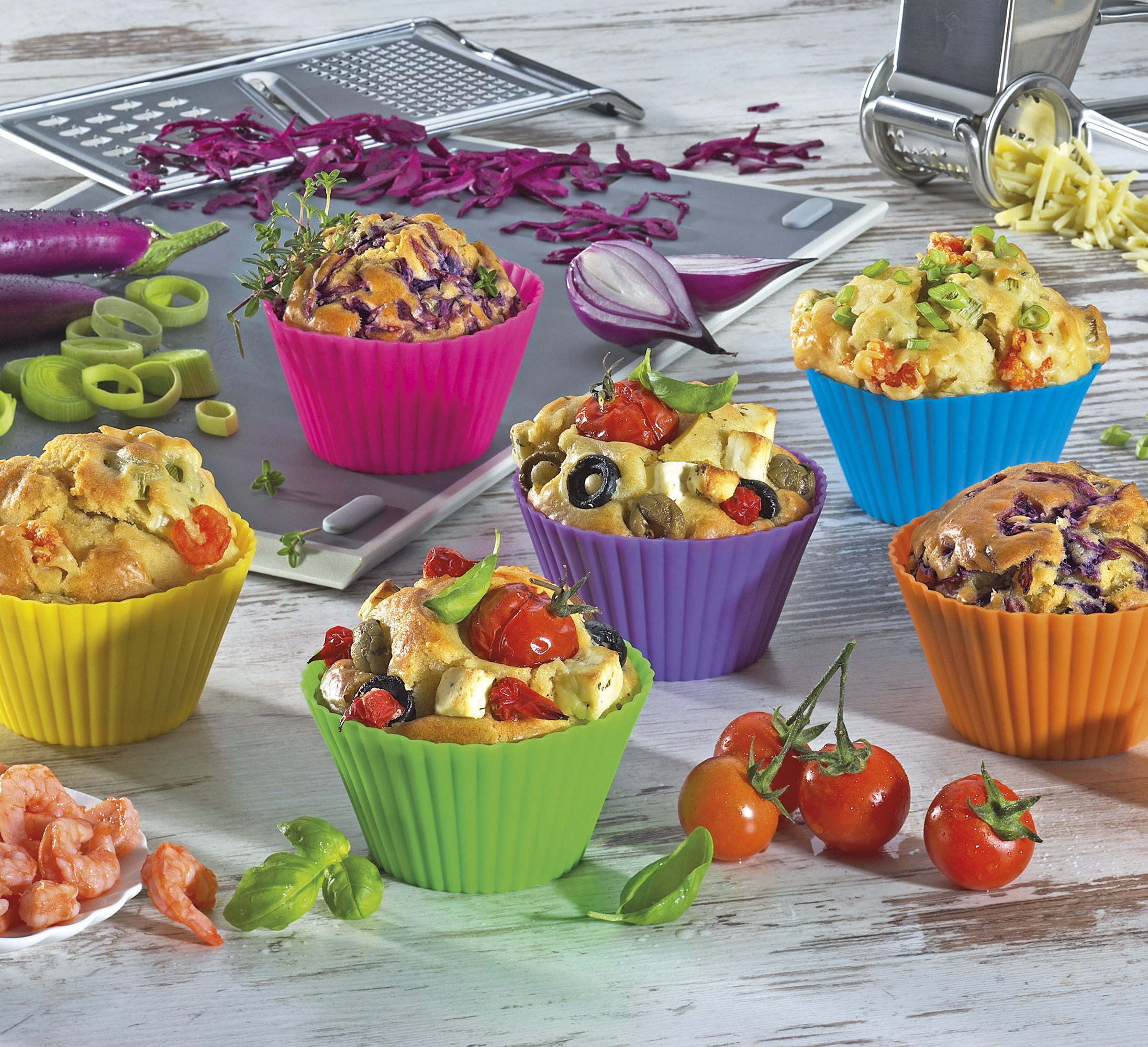Muffinförmchen 7cm - 6er Set - bunt Muffinförmchen 7cm - 6er Set - bunt